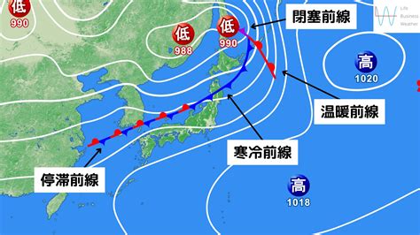 北高南低|気圧配置 気団・前線・気圧配置・天気図・気圧系の発達、移動。